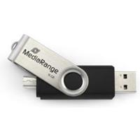 Mediarange MR932-2 USB flash drive 32 GB USB Type-A / Micro-USB 2.0 Zwart, Zilver