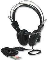 Manhattan Classic Stereo Headset Over Ear headset Kabel Zwart Volumeregeling