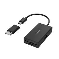Hama Speicherkartenleser »Inklusive USB-A Adapter«, 3 Ports, USB-A, SD, microSD