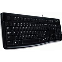 Logitech K120 USB Tastatur US-International, QWERTY Schwarz Spritzwassergeschützt