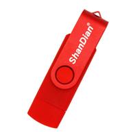 ShanDian High Speed Flash Drive 128GB - USB en USB-C Stick Geheugen Kaart - Rood