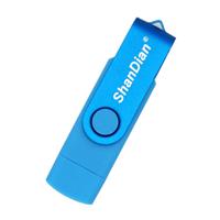 ShanDian High Speed Flash Drive 64GB - USB en USB-C Stick Geheugen Kaart - Lichtblauw