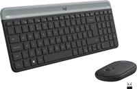 Logitech MK470 Slim Combo - Draadloos toetsenbord en muis - Zwart- AZERTY