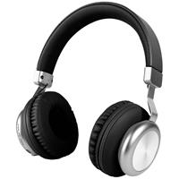 Monacor BAXX/SW Bluetooth, kabelgebunden Stereo-Headset Over Ear Lautstärkeregelung Schwarz, Silb