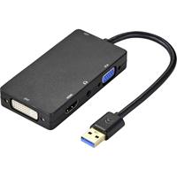 Renkforce Externe videokaart USB 3.2 Gen 1 HDMI, DVI, VGA