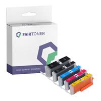 FairToner 5er Multipack Set Kompatibel für Canon PGI-520 CLI-521 Druckerpatronen