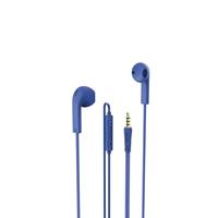 Hama Kopfhörer, Earbuds, Mikrofon, Flachbandkabel, Blau »Headset Advance«