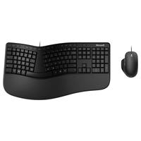 Microsoft Tastatur-/Mausset Ergonomic, ergonomisch, QWERTZ, USB, schwarz