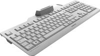 CHERRY Tastatur SECURE BOARD 1.0, ergonomisch, QWERTZ, USB, weiÃgrau