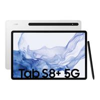 Samsung X806B Galaxy Tab S8+ 5G 256 GB (Silver) 12,4 WQXGA+ Display / Octa-Cora / 8GB RAM / 256GB Speicher / Android 12.0