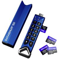 iStorage IS-FL-DSD-256-SP IS-FL-DSD-256-SP Externe geheugenkaartlezer USB-C 3.2 Blauw