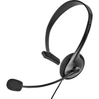 Renkforce Telefon On Ear Headset Mono Schwarz Lautstärkeregelung, Mikrofon-Stummschaltung