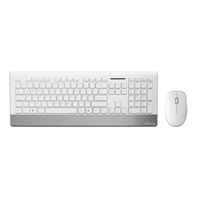 MediaRange MROS106 Tastatur RF Wireless QWERTZ Deutsch Silber, Weiß