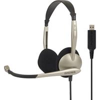 KOSS CS100 On Ear headset Kabel Computer Zwart, Goud Ruisonderdrukking (microfoon), Noise Cancelling