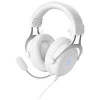 deltacogaming Deltaco Gaming GAM-030-W Gaming Over Ear Headset kabelgebunden Stereo Weiß Lautstärkeregelung, Mik