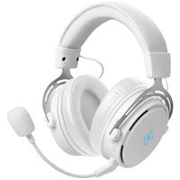 DELTACO GAMING WHITE LINE Kabelloses Gaming Headset Kopfhörer (Aluminiumrahmen, Verstellbares Kopfband, 3,5-mm-Kabel, Akku mit 1100 mAh, Bis zu 17 Stunden Spielzeit)