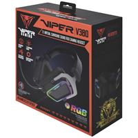 Viper PV3807UMXEK Over Ear headset Gamen Kabel 7.1 Surround Zwart, Zilver Noise Cancelling Volumeregeling, Microfoon uitschakelbaar (mute)