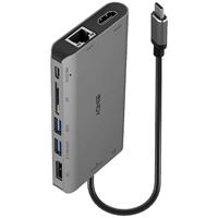 LINDY 43323 USB-C mini-dockingstation Geschikt voor merk: Universeel Geïntegreerde kaartlezer, USB-C Power Delivery