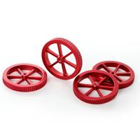 Creality Metal Rode Hand Geschroefde Nivelleringsmoer voor Ender-3 / Ender-3 Pro / Ender-3 V2 / CR-10 Pro V2 3D Printer (Rood)