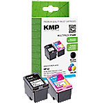 KMP MULTIPACK H160V - 2er-Pack - Schwarz, Farbe (Cyan, Magenta, Gelb) - Tintenpatrone (Alternative zu: HP C2P04AE, HP C2P06AE)