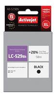 Brother Zonder Chip ActiveJet AB-529BN inkt voor brother printer; Brother LC529BK vervanging; Opperste; 58 ml; zwart