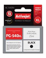 Activejet Activejet AC-540RX inkt (ter vervanging van Canon PG-540XL; Premium; 25 ml; zwart). Type zwarte inkt: Inkt op pigmentbasis, Volume zwarte inkt: 25 ml, Type aanbod: Enkele verpakking, Aantal 