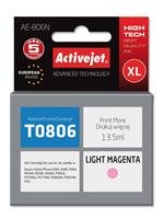 Epson Zonder Chip ActiveJet AE-806N inkt voor Epson-printer, Epson T0806-vervanging; Opperste; 13,5 ml; Licht magenta