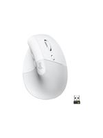 Logitech Lift for Business - vertical mouse - Bluetooth 2.4 GHz - off-white - Vertical mouse (Weiß)