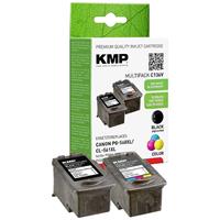 KMP Tinte ersetzt Canon PG560XL (3712C001), CL561XL (3730C001) Kompatibel Kombi-Pack Schwarz, Cyan,