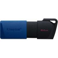 Kingston DataTraveler Exodia M 64 GB, USB 3.2 Gen 1 (Black + Blue, Pack of 2)