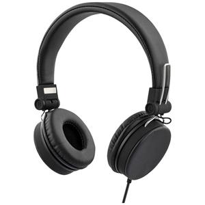 STREETZ HL-W200 On Ear headset Kabel Stereo Zwart Vouwbaar, Afstandsbediening, Headset