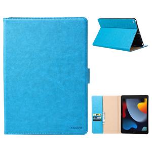 XSSIVE Premium Leren Boekmodel hoes iPad 9 - iPad 8 - iPad 7 - Blauw