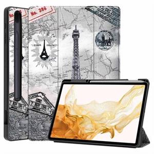 Tri-Fold Series Samsung Galaxy Tab S7+/S8+ Folio Case - Eiffeltoren