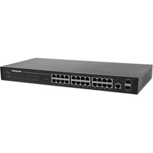 Intellinet INTELLINET 24-Port Web-Managed Gigabit Ethernet Switch mit 2 SFP Ports Netzwerk-Switch