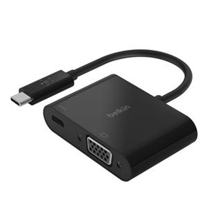 Belkin USB-C to VGA Charge Zwart 60W PD