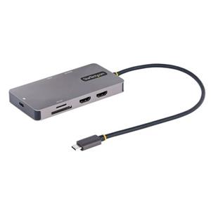 StarTech.com USB C Multiport Adapter Dual HDMI Video 4K 60Hz 2-Port 5Gbps USB-A 3.1 Hub 100W