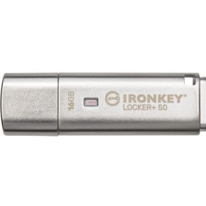 Kingston Technology IronKey Locker+ 50 USB flash drive 16 GB USB Type-A 3.2 Gen 1 (3.1 Gen 1) Zilver