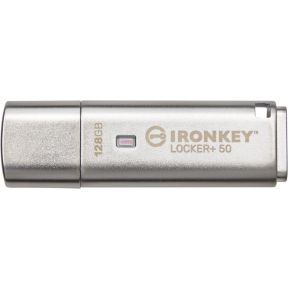 Kingston Technology IronKey Locker+ 50 USB flash drive 128 GB USB Type-A 3.2 Gen 1 (3.1 Gen 1) Zilve