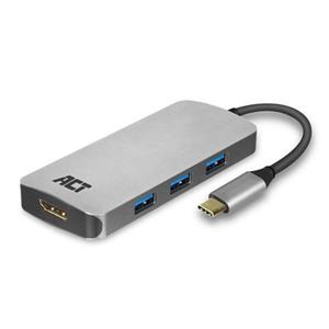 ACT USB-C naar HDMI female multiport
