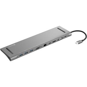 Sandberg USB-C 10-in-1 Docking Station - docking station - USB-C - VGA HDMI - GigE