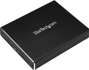 StarTech.com Dual-Slot Drive Enclosure for M.2 NGFF SATA SSDs - USB 3.1 (10Gbps) - RAID