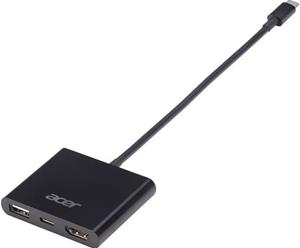 Acer Adapter 3-in-1 USB-C zu HDMI, USB-PD, USB(A) schwarz