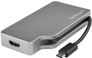 StarTech.com USB-C Multiport Video Adapter - 4-in-1 A/V Adapter - 4K 60Hz - external video adapter - space grey