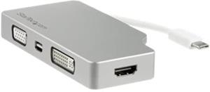 StarTech.com USB-C Docking Station Silver (VGA/DVI/HDMI/MiniDP)