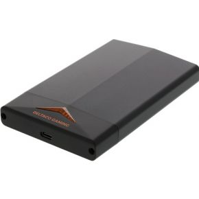 DELTACO GAMING 2.5 SATA HDD / SSD-Gehäuse (LED, USB 3.1 10 Gbit/s, Plug and Play)