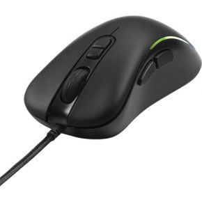 DELTACO GAMING DM120 Gaming-Maus Mouse (RGB, Bis zu 2400 DPI, 125 Hz, RGB-LED, 7 LED-Modi "Atmen", 1,85 m stoffbeschichtetes USB-Kabel)