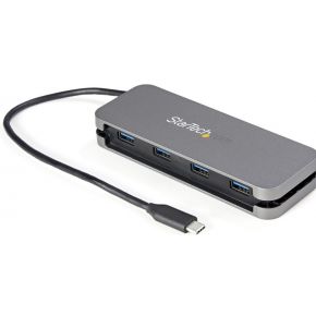 StarTech.com HB30CM4AB interface hub USB 3.2 Gen 1 (3.1 Gen 1) Type-C 5000 Mbit/s Zwart, Grijs