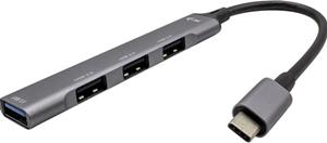 I-Tec - hub - 4 ports USB-Hubs - 4 - Grau