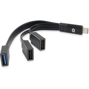 Conceptronic HUBBIES01B USB 3.1 Type-C to 1-Port USB 3.0 2-Port PC