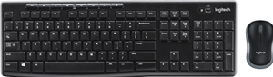 Logitech MK270 Wireless Keyboard and Mouse Combo - US International (Polski) - Tastatur & Maus Set - Englisch - US - Schwarz